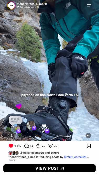 Saved Instagram post from @thenorthface_climb: Athlete product story