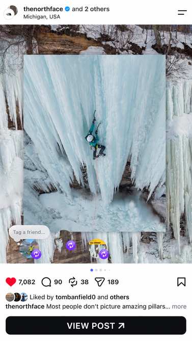 Saved Instagram post from @thenorthface: Michigan on the main account